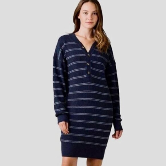 NWT Prana Milani Henley Dress in Nautical Stripe - Size Small - Picture 9 of 9